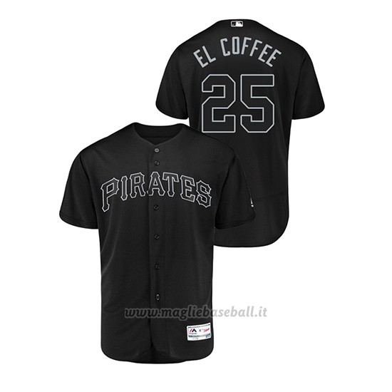 Maglia Baseball Uomo Pittsburgh Pirates Greg Ory Polanco 2019 Players Weekend Autentico Nero